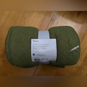 Olive Green Throw Blanket